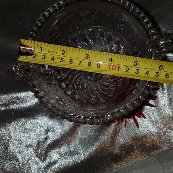 EDWARD MOORE 1887 2 HANDLED SUGAR/TAZZA FROSTED WITH THISTLES & DAISIES - Picture 9 of 10